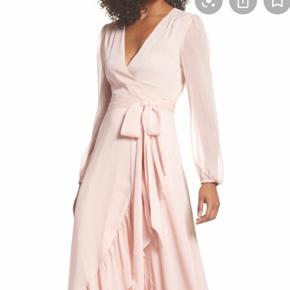 wayf casey wrap dress